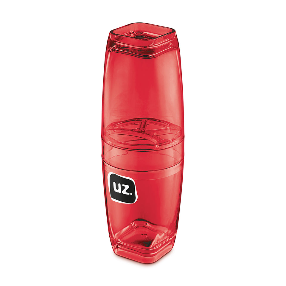 Set baño 4 piezas organizador UZ Utilidades rojo